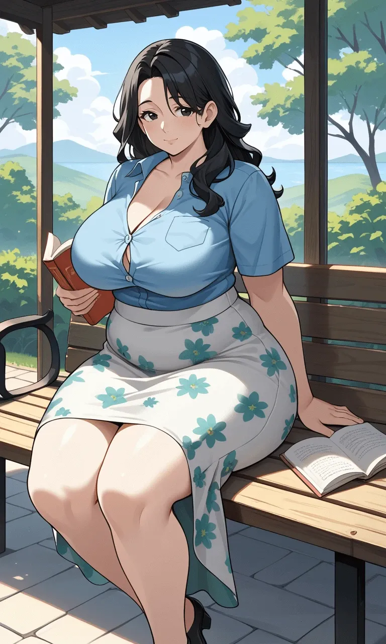 AI girlfriend image generated from a scene prompt in a roleplay chat