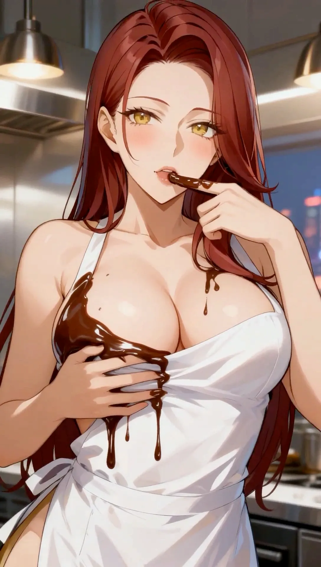 Roleplay chat companion image generated in an uncensored AI girlfriend app